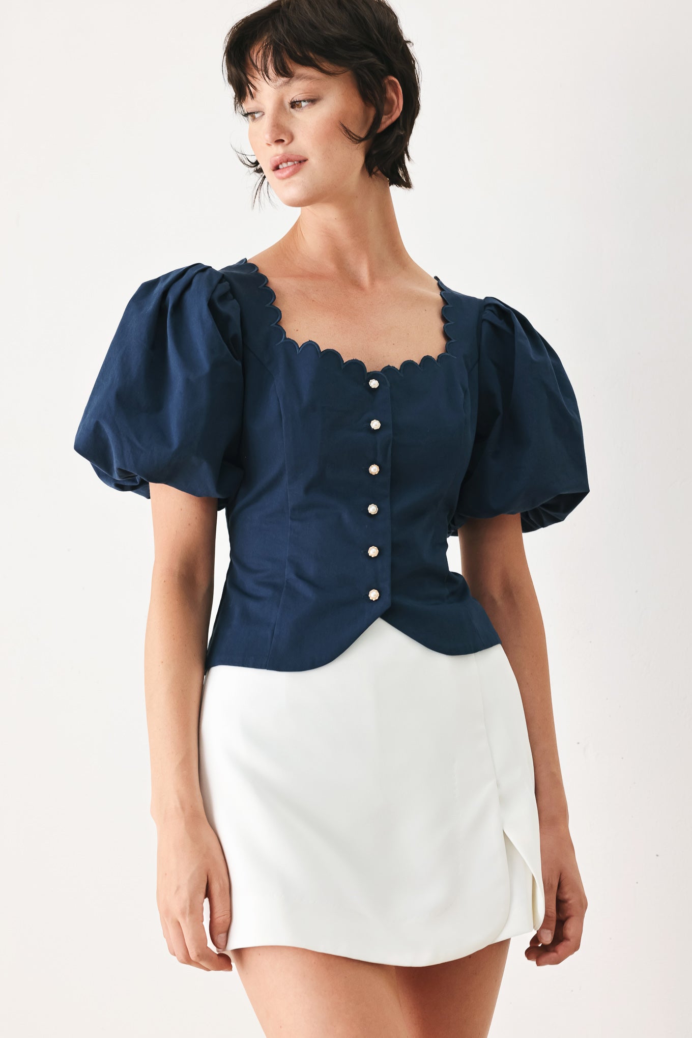 NEVER ORDINARY WOVEN TOP
