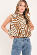 LATTE RIBBON RHAPSODY WOVEN TOP