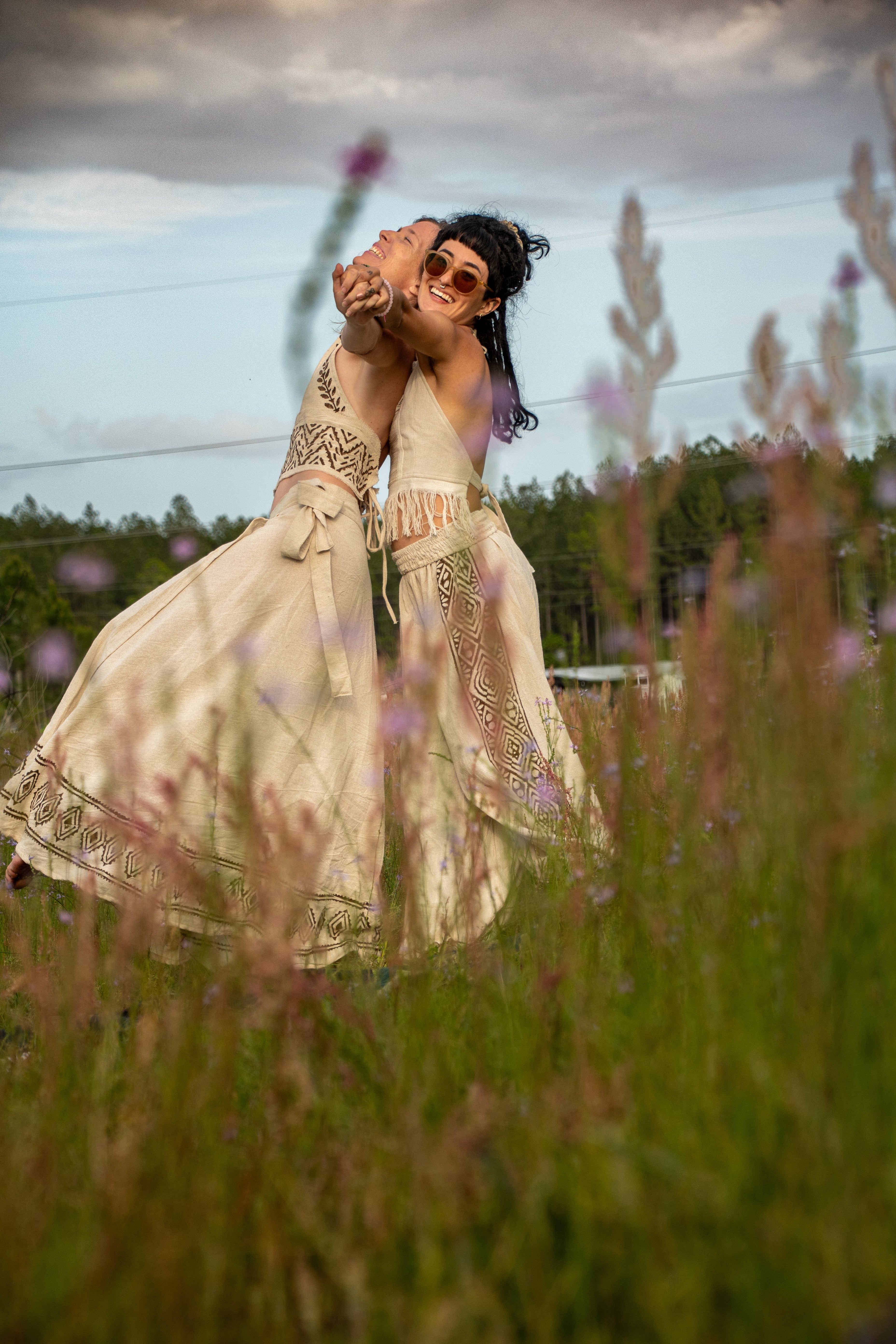 Winds of Change - Tribal Halter Top - Available in Cream and Brown - One Size Fits Most Adjustable